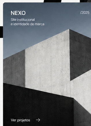 Arquitetura de concreto no estudo visual NEXO